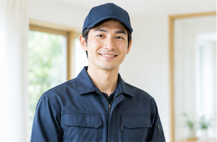 訪問した男性スタッフ